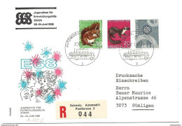 270 - 64 - Enveloppe Recommandée Avec Oblit Spéciale "Jugenfest Für Entwicklungshilfe Zürich 1968" - Poststempel