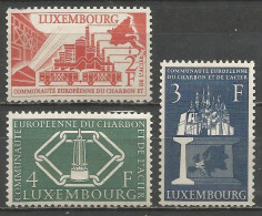 Luxembourg - MI N°552à554* - Communauté Européenne Du Charbon Et De L'Acier - CECA - Ongebruikt