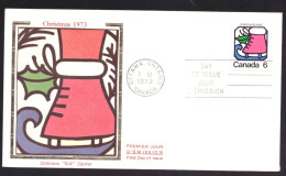 Canada 625 FDC Christmas (1973) - 1971-1980