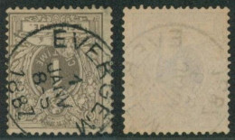émission 1884 - N°43 Obl Simple Cercle "Evergem"     // (AD) - 1884-1891 Leopoldo II
