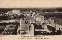 50 , Cpa  SAINT PIERRE EGLISE , Vue Générale (coté De La Gare) (13972) - Saint Pierre Eglise