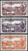 1931 New Zealand Airmail Lake Scenery 3v. MNH SG N. 548/50 - Autres & Non Classés