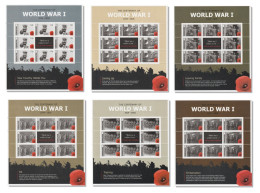 Gibraltar 2014 Centenary Of World War 1 (1st Issue) Souvenir Sheets - SG 1565 - 1570 - MNH/UMM - Gibraltar