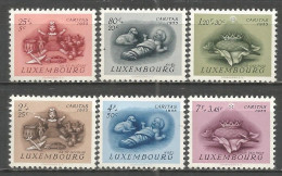 Luxembourg - MI N°541à546* - Caritas 1955 - Fête De Saint-Nicolas, Noël, Fête Des Rois - Nuevos