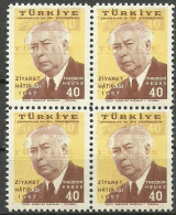 Turkey; 1957 Visit Of The President Of Germany To Turkey ERROR "Double Print" - Neufs