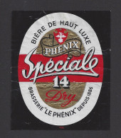 Etiquette De Bière Dry  -  Spéciale 14   -   Brasserie Le Phénix à  Marseille   (13) - Bier