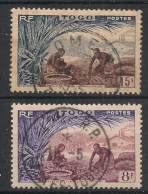 TOGO - 1954 - N°YT. 256 à 257 - Culture - Oblitéré / Used - Used Stamps