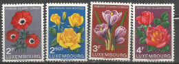 Luxembourg - MI N°547à550* - Floralies Mondorf - Anémone, Crocus, Roses - Ungebraucht