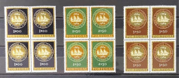 Portugal 1964 "Banco Nacional Ultramarino" Condition MNH #931-933 (blocks Of 4 2x2) - Nuevos