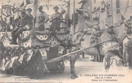 VILLARS-les-DOMBES (Ain) - Fête Du 7 Juillet - Char De L'Industrie - Bauer-Marchet Dijon - -en- - Voyagé 1907 (2 Scans) - Villars-les-Dombes