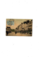 C P A  ANIMEE  FONTAINEBLEAU  GRANDE RUE PLACE CARNOT     CIRCULEE  27 MAI 1907 - Fontainebleau