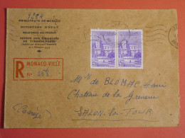 DO 1  MONACO BELLE   LETTRE   1965  SALON LA TOUR  FRANCE+ PAIRE TP AFF. INTERESSANT +++ - Storia Postale
