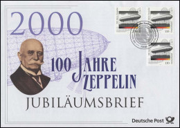 2128 Zeppelin-Luftschiffe 2000 - Jubiläumsbrief - Sonstige & Ohne Zuordnung