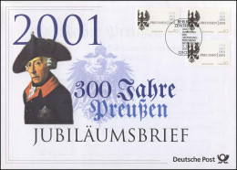 2162 Friedrich Der Große & 300 Jahre Preußen 2001 - Jubiläumsbrief - Altri & Non Classificati