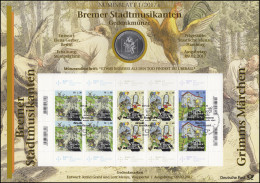 3282-3284 Grimms Märchen: Die Bremer Stadtmusikanten - Numisblatt 1/2017 - Coin Envelopes