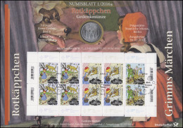 3208-3210 Grimms Märchen: Rotkäppchen - Numisblatt 1/2016 - Enveloppes Numismatiques