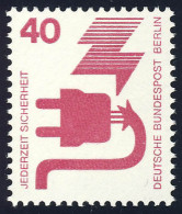 407A Unfallverhütung 40 Pf Stecker ** - Unused Stamps