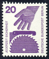 404A Unfallverhütung 20 Pf Kreissäge ** - Unused Stamps