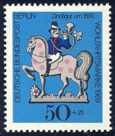 351 Wohlfahrt Zinnfiguren 50+25 Pf Postreiter ** - Unused Stamps