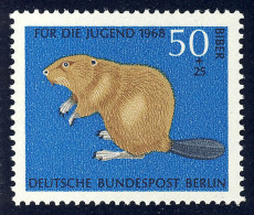 319 Bedrohte Tiere 50+25 Pf Biber ** - Unused Stamps