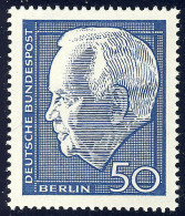 315 Heinrich Lübke 50 Pf Blau ** - Nuevos