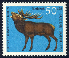 294 Hochwild 50+25 Pf Rothirsch** - Unused Stamps