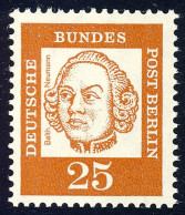 205 Bedeutende Deutsche 25 Pf Balthasar Neumann ** - Ungebraucht