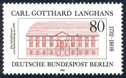 684 Carl Gotthard Langhans ** - Unused Stamps