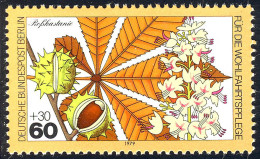 609 Wohlfahrt Wald 60+30 Pf Roßkastanie ** - Unused Stamps