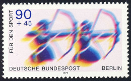 597 Sporthilfe 90+45 Pf Bogenschießen ** - Unused Stamps