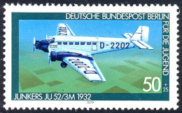 593 Luftfahrt 50+25 Pf Junkers ** - Neufs