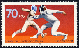 568 Sporthilfe 70+35 Pf Fechten ** - Unused Stamps