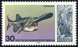 553 Aquarium 30 Pf Löffelstör ** - Unused Stamps