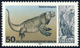 555 Aquarium 50 Pf Nashornleguan ** - Unused Stamps