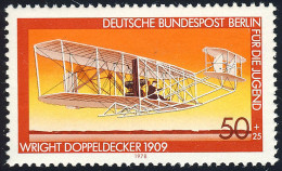 565 Wright-Doppeldecker 50+25 Pf ** - Unused Stamps