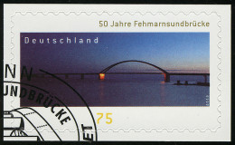 3003 Fehmarnsundbrücke, SELBSTKLEBEND, Auf Neutraler Folie, O - Gebruikt