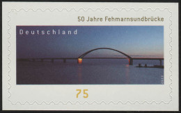 3003 Fehmarnsundbrücke, SELBSTKLEBEND, Auf Neutraler Folie, ** - Nuovi