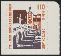 2189BC SWK 110 Pf/0,56 Euro Oben Geschnitten Sk Steinerne Brücke Regensburg, ** - Unused Stamps