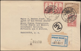 Mexiko: Einschreiben Der USA-Mexiko-Kommission Mit Siegelmarken 2.8.1926 - Altri & Non Classificati