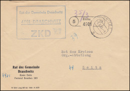 ZKD-Brief Rat Der Gemeinde Draschwitz Orts-Brief ZEITZ 1.3.65 An Den Kreisrat - Altri & Non Classificati