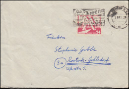 282 Messe Leipzig 24 Pf Als EF Auf Brief Werbe-O Weltfestspiele BERLIN 7.8.1951 - Otros & Sin Clasificación