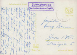 Landpost-Stempel Schmalzgrube über Annaberg-Buchholz (Erzgebirge) Auf AK Um 1962 - Altri & Non Classificati