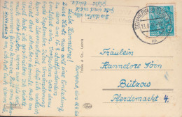 Landpost-Stempel Pampow über SCHWERIN (MECKL.) 13.9.56 Auf AK Theater Und Museum - Sonstige & Ohne Zuordnung