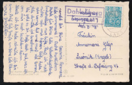 Landpost-Stempel Dahlenberg über TORGAU LAND Um 1963 Auf Geburtstags-AK - Other & Unclassified