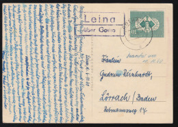 Landpost-Stempel Leina über GOTHA 6.10.1960 Auf Scherenschnitt-AK Ernte Dank - Altri & Non Classificati