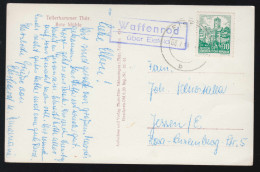 Landpost-Stempel Waffenrod über EISFELD 8.7.1960 Auf AK Tellerhammer Rote Mühle - Otros & Sin Clasificación