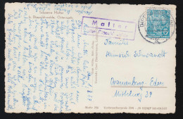 Landpost-Stempel Malter über DIPPOLDISWALDE 3.9.1957 Auf AK Talsperre Malter - Autres & Non Classés