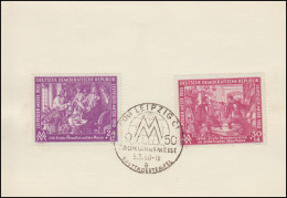 248-249 Leipziger Messe Auf Blanko-FD-Karte ESSt LEIPZIG Frühjahrsmesse 5.3.50 - Used Stamps