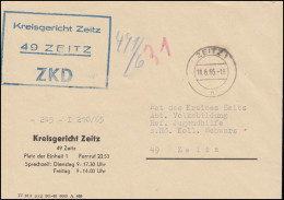 ZKD-Brief Kreisgericht Zeitz Auf Orts-Brief ZEITZ 11.6.65 An Den Rat Des Kreises - Otros & Sin Clasificación