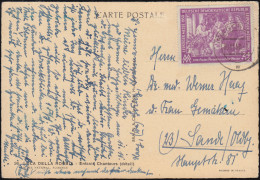 248 Messe Leipzig 24 Pfennig Auf AK Luci Della Robbia, GÖRLITZ 9.11.1950 - Lettres & Documents